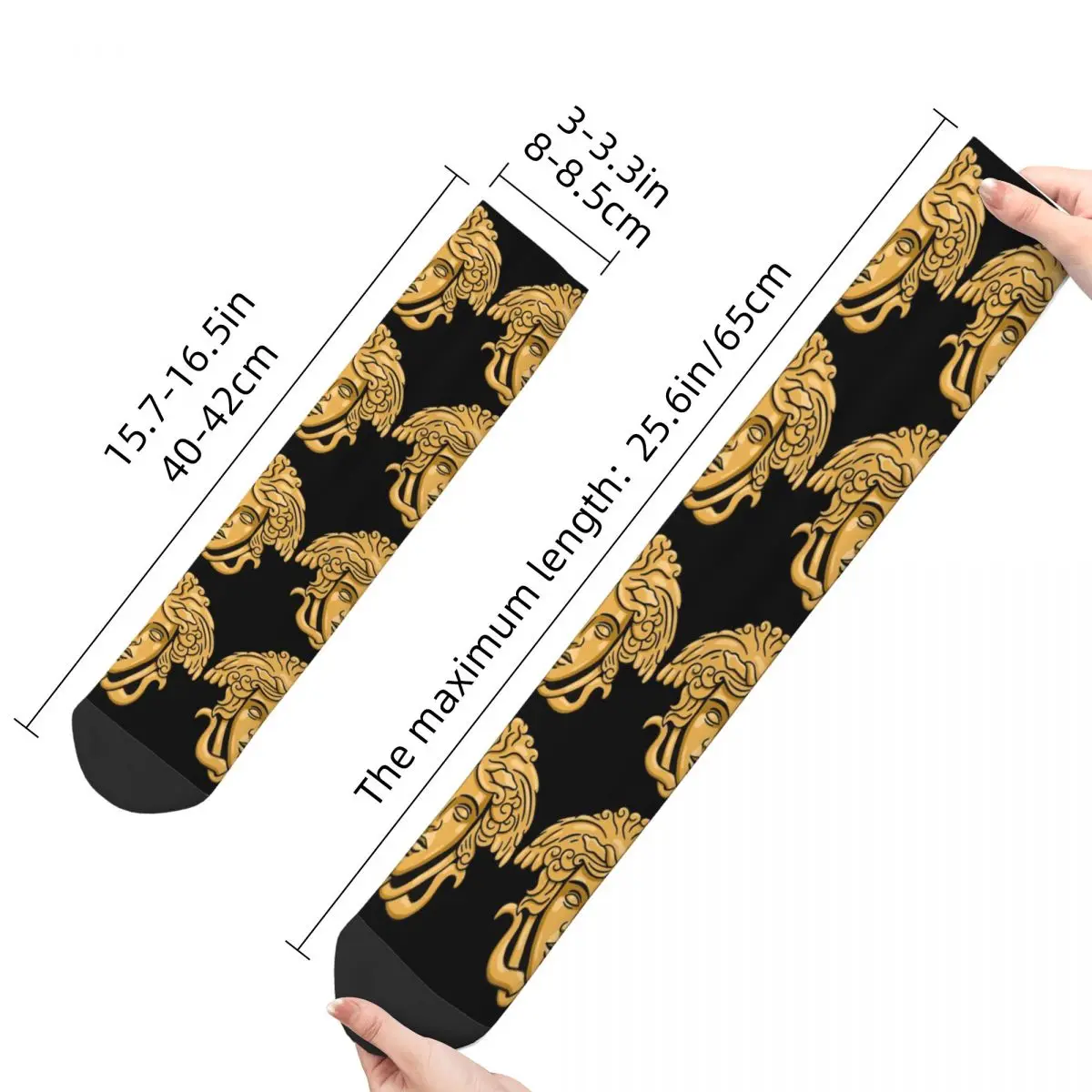 Vintage Medusa Head Crazy Men\'s compression Socks Unisex Greek Mythology Harajuku Seamless Printed Funny Novelty Happy Crew Sock