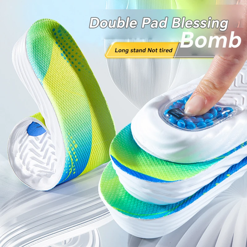 ارتفاع غير مرئي زيادة النعال للنساء الرجال مريحة كعب رفع الأحذية وحيد وسادة انتعاش امتصاص الصدمات قدم الرعاية وسادة