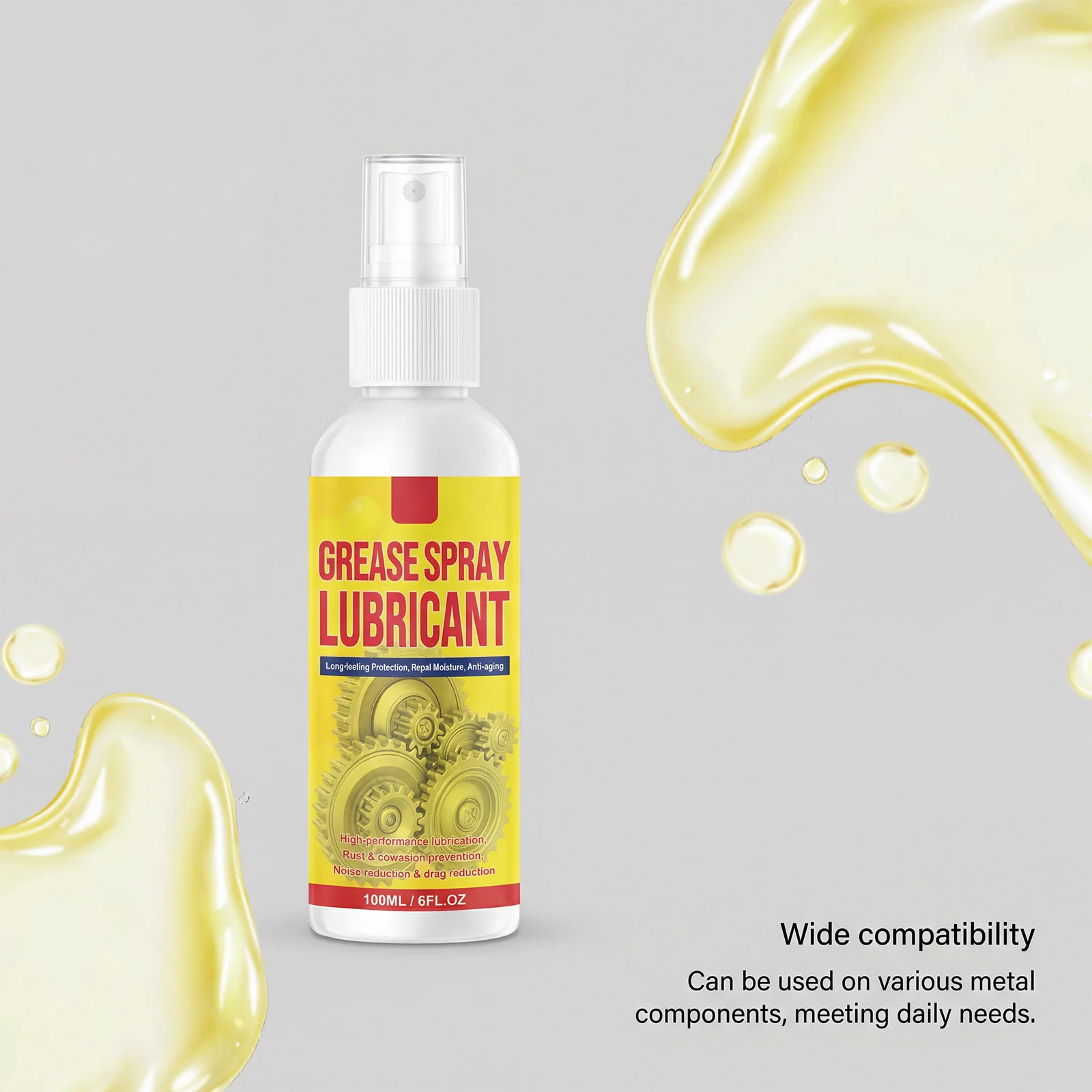 Iron Eraser Rust Remover Spray Multi Purpose Versatile Iron Eraser 180ML Anti-Rust Lubricant Spray for Car Wheels & Paint