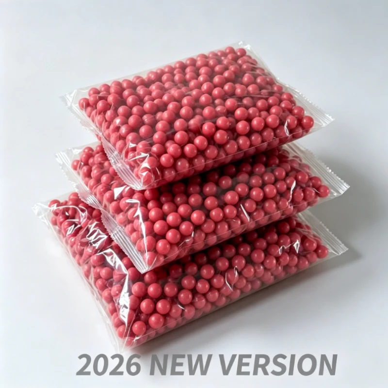 2026 new 500pcs 5.7mm Red Soft Rubber Balls Non-toxic Safe Toy Gun Ammo Outdoor Shooting Game Refill Pack