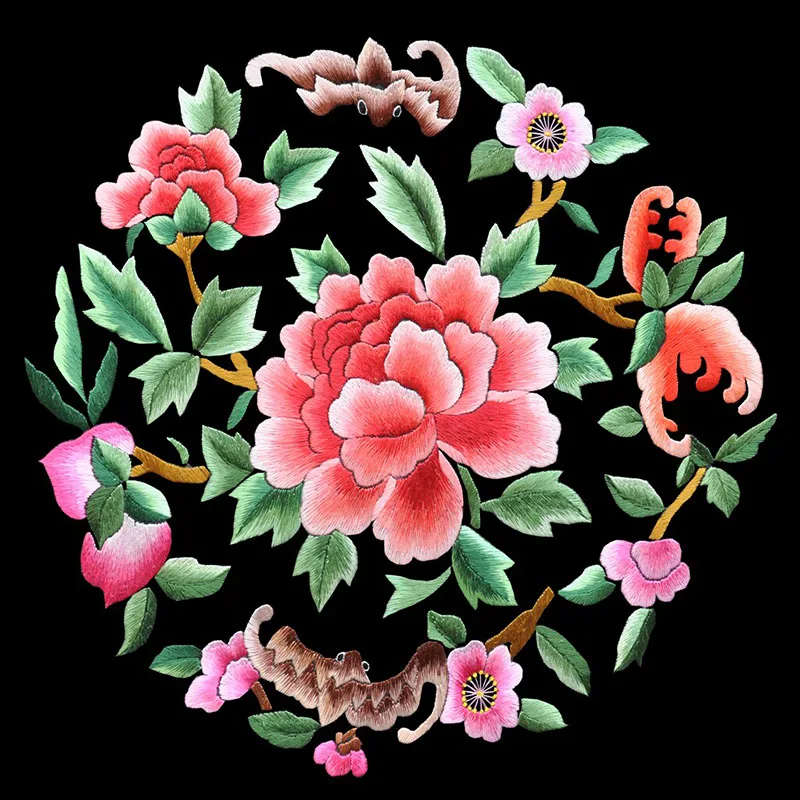 

DIY Silk Embroidery Kit for Beginners - Running Stitch & Flat Stitch Handmade Sewing Set with Chinese Style Pattern