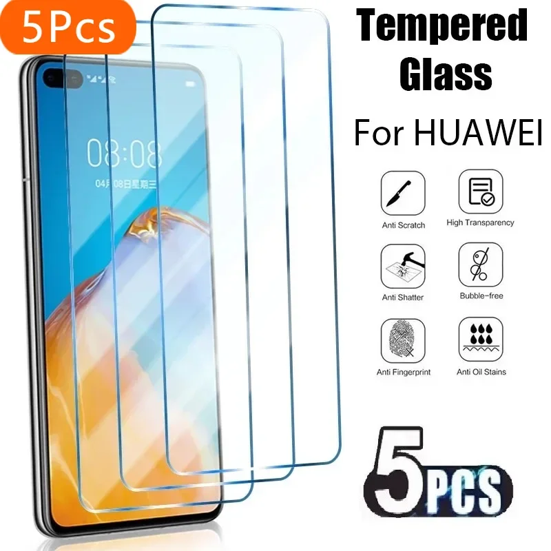 

5Pcs Tempered Glass For Huawei P Smart Z Pro 2019 2020 2021 Screen Protector