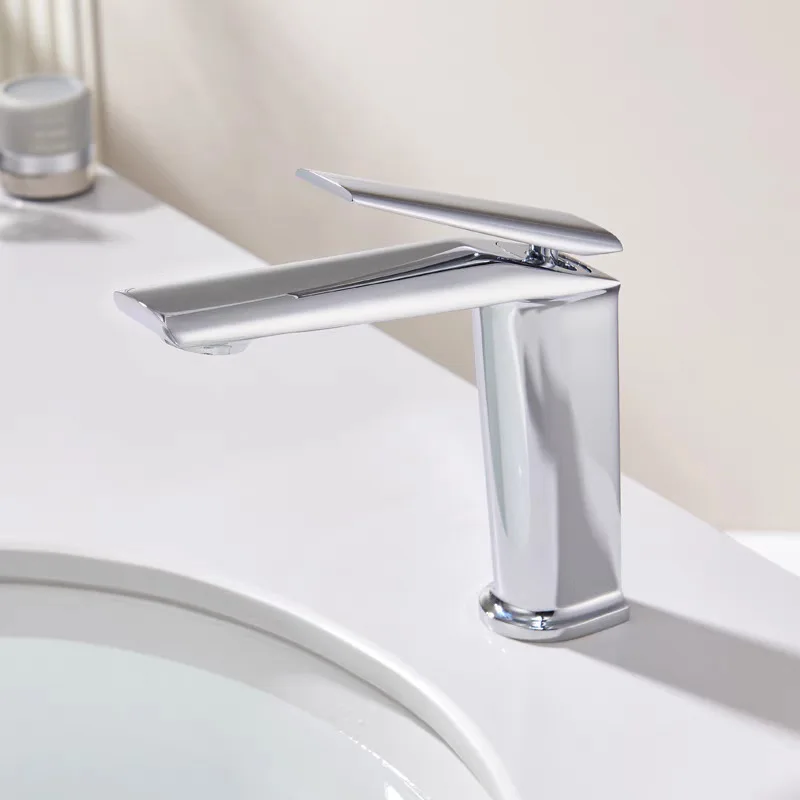 

Смеситель для раковины в ванную комнату, цвет розовое золото, для горячей и холодной воды, латунный кран, черный хром