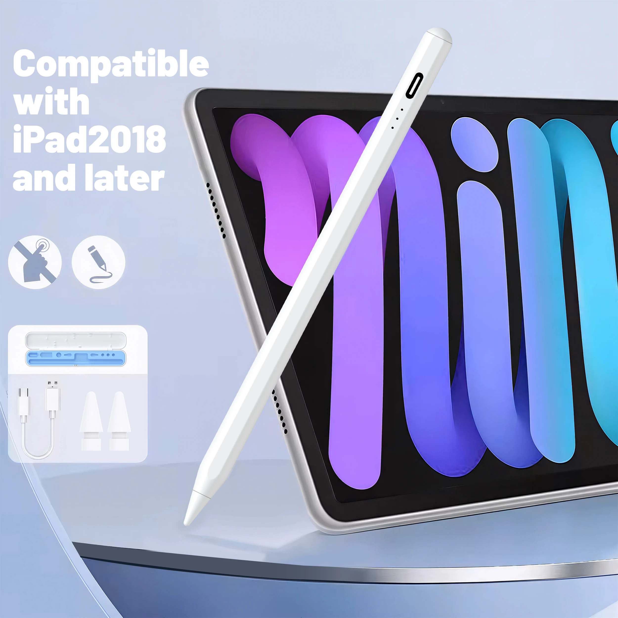 

For Apple Pencil 2 for mini5 6 7 iPad6 7 8 9 10 11 air3 4 5 6M2 7M3 iPad Pro M4 M5 Pro Pro11 ProM4 For iPad 2018 and later
