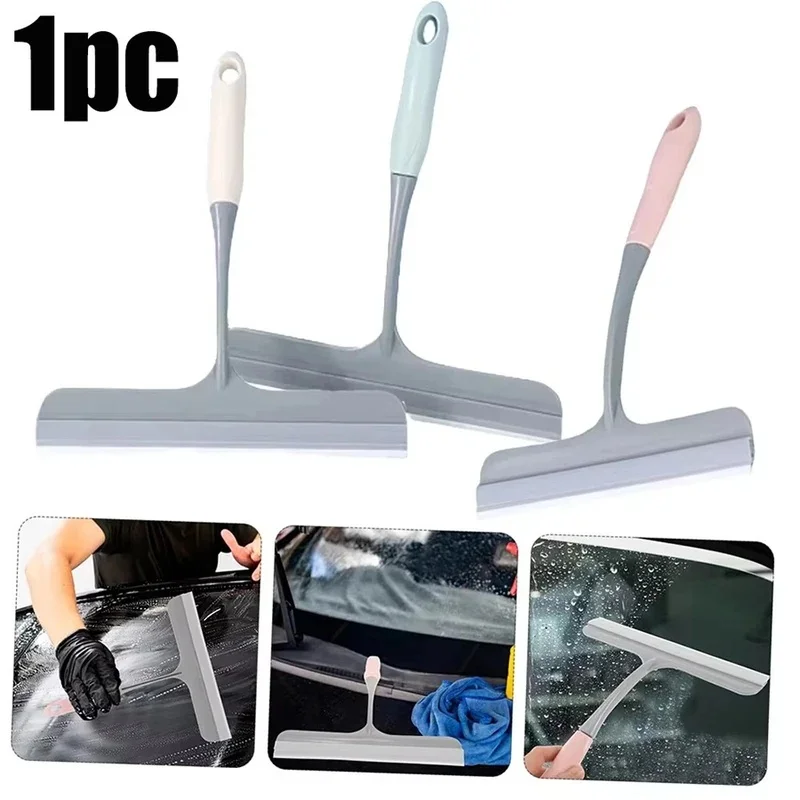 Mark‑Free Silicone Squeegee Ergonomic Handle Scratch‑Resistant Wiper for Shower Door Window Car Windshield Cleaning Tool