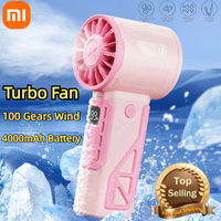 Xiaomi Handheld Turbo Fan High Speed Low Noise Adjustable 4000mAh Rechargeable Outdoor Portable High Speed Fan Fast Cooling Fan