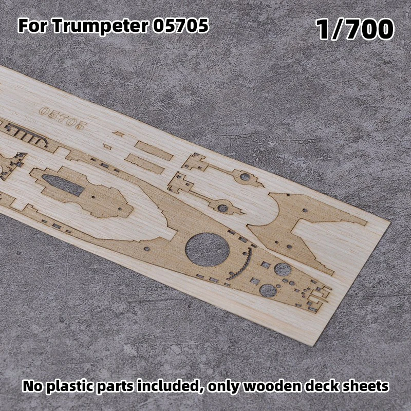 Modell-Upgrade-Teile: Lasergeschnittene Holzdeckplatte mit selbstklebender Ankerkette für TRUMPETER 05705 USS Missouri BB-63 1/700 – Detail 4