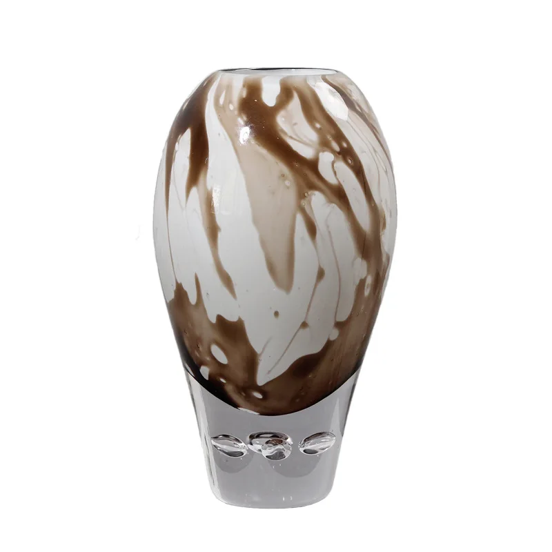 

Modern simplicity light luxury pattern bubble bottom glazed vase model room living room entrance