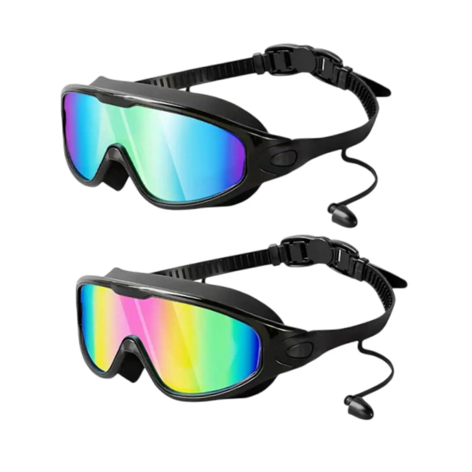 

2Pcs Swimming Goggles Wide Vision Professional No Leaking Swim Pool Goggles