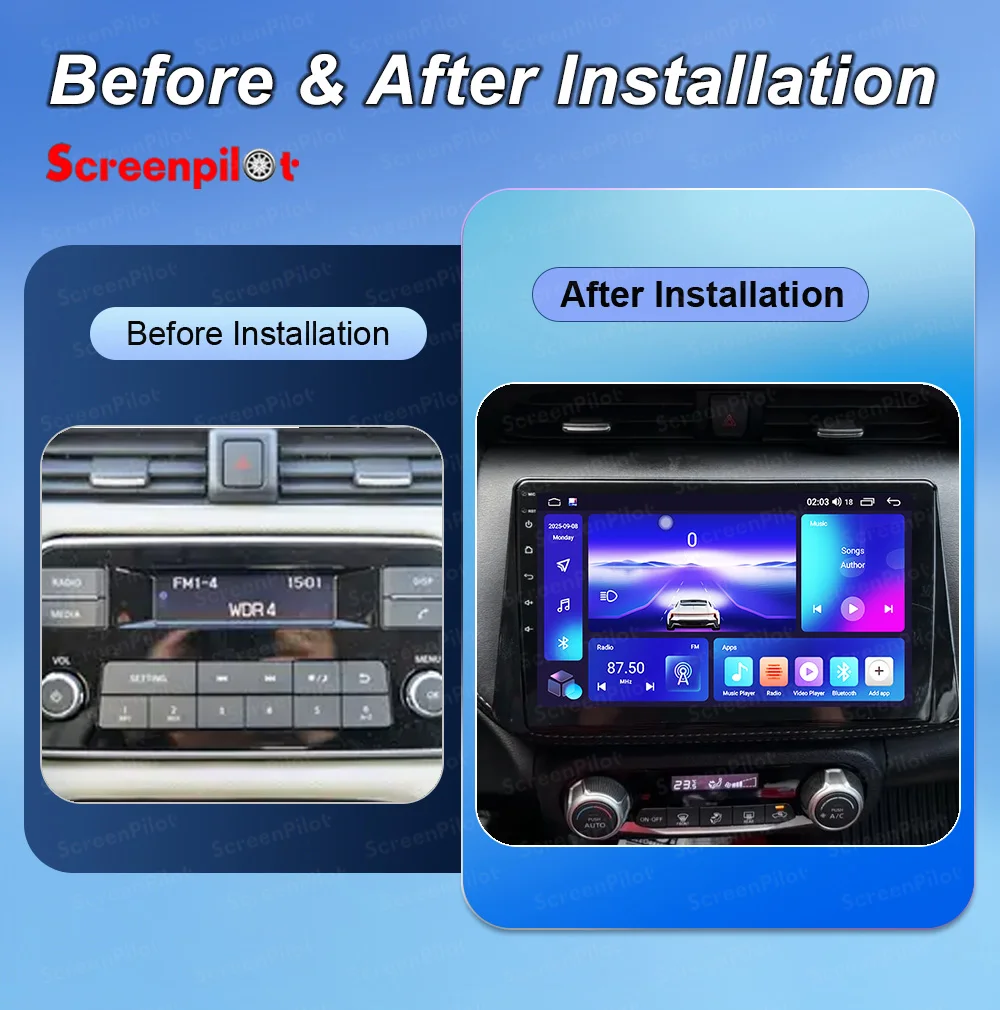 Android 16 Car Radio Stereo Head Unit For Nissan Kicks 2017-2021 Multimedia Video Player GPS Navigation Touch Screen BT 8 Core