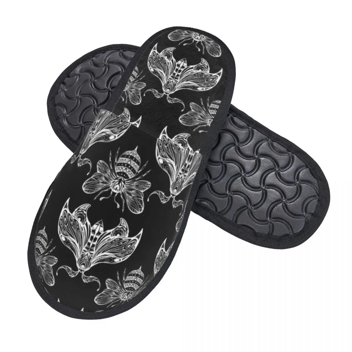 الشتاء النساء الرجال عدم الانزلاق نعال مسطحة مخدر العثة فوق ماندالا داخلي الفراء أحذية دافئة لينة #6