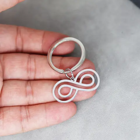 Nedar Infinity 8 Key Chain Minimalist Luck Cross Pendant Keyring Stainless Steel Fashion Jewelry Party Friend Gifts Keychain