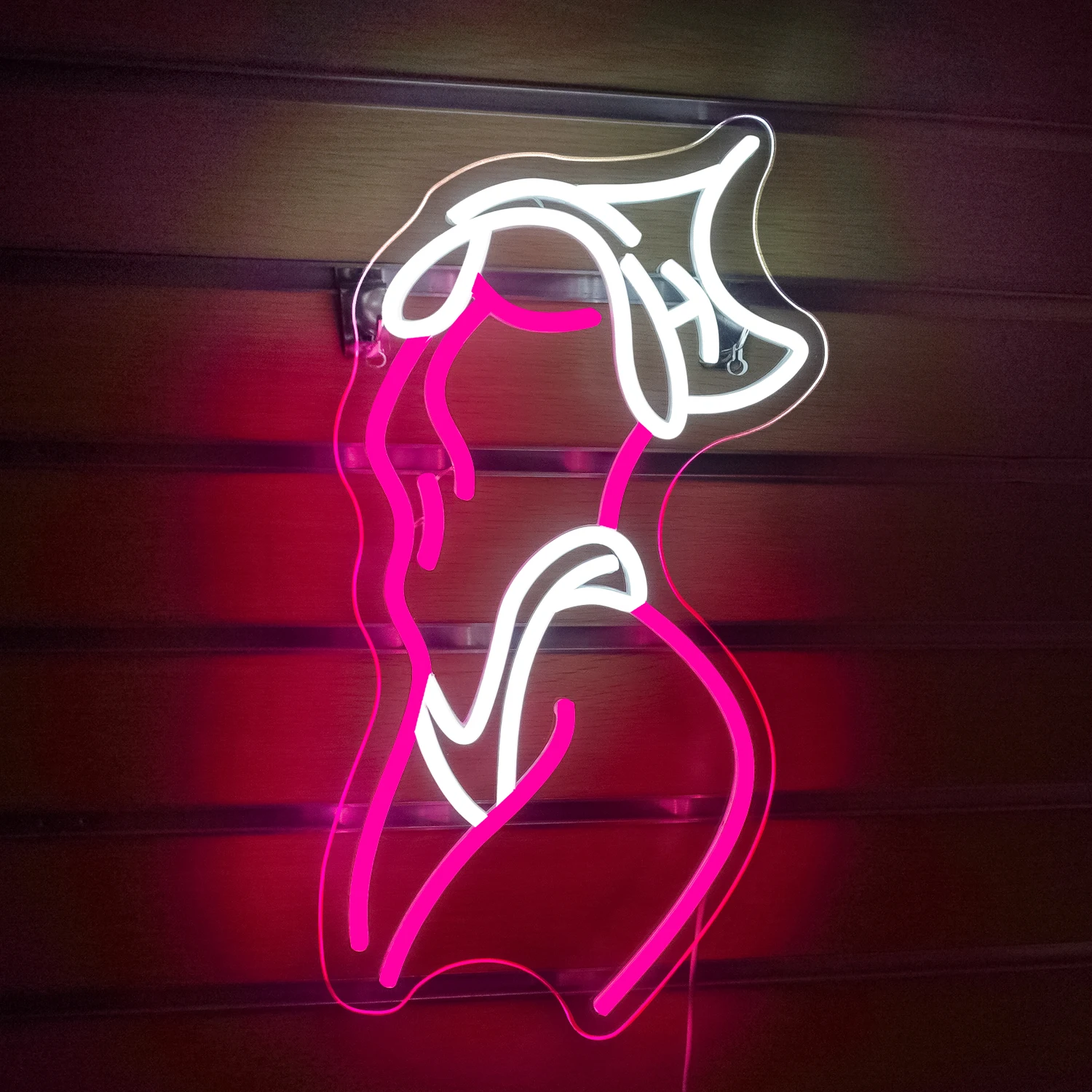Sexy Lady Neon Signs For Wall Decor Woman Body Pink LED Lights Room Decoration For Dance Game Club Bar Striptease Party USB Lamp