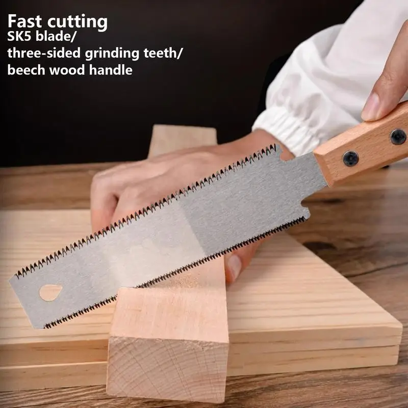 Woodworking Hand Saw 5.9 Inch Double Edge Sided Hand Saw Woodworking Tool Japanese Wood Cutter Tools For Woodworking And Garden