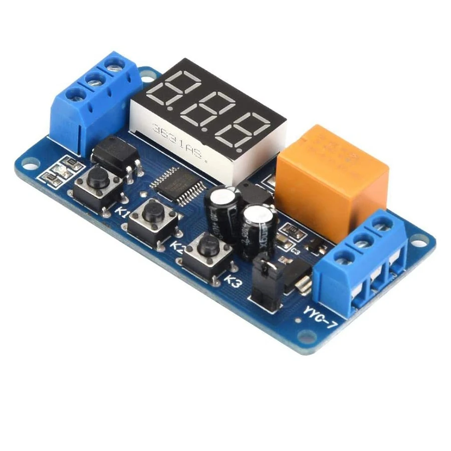

A76I-Time Delay Module LED Display Timer Relay 3V 3.7V 4.5V 5V 6V Signal Cycle Timing Switch Multi-Functional Adjustable