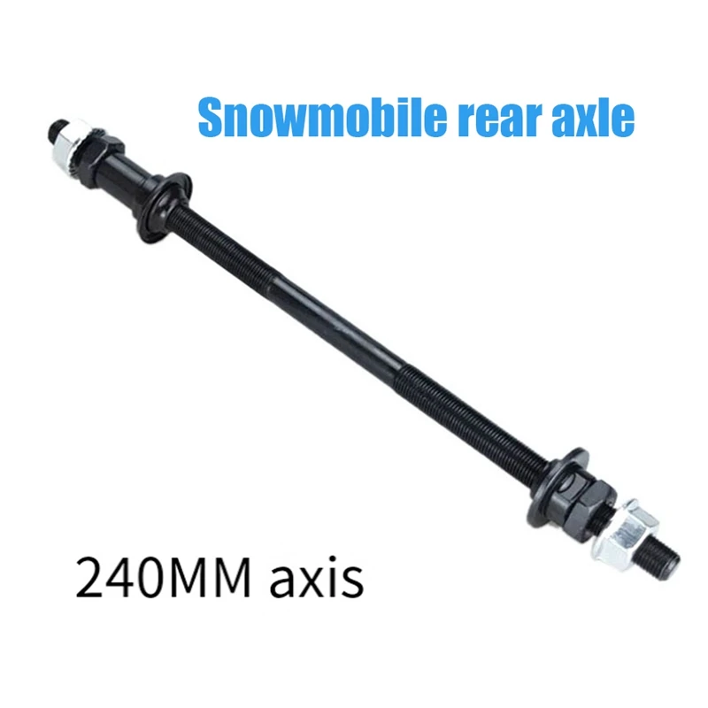 Lengthened 240Mm Mountain Bike Snow Bike Fat Bicycle Hubs Rear Axle Refitted Solid Axle Rear Axle Bicycle Accessories Parts