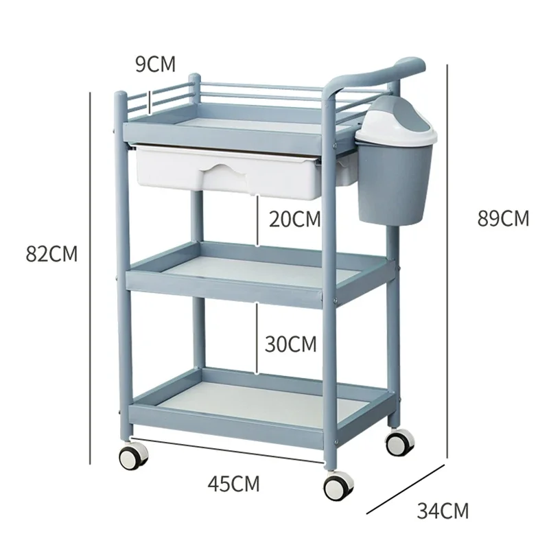 Chariot Rangable de Style poumons, Originalité, Chariot Moderne pour Barbier, Meuble Multifonctionnel pour Salon de Manucure, HBSC