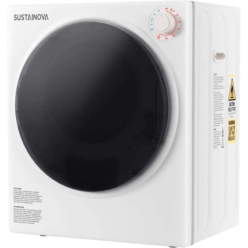 

Elevon 800W Portable Clothes Dryer, 2.6 cu.ft Electric Drying Machine for Laundry with Stainless Steel Tub for Apartment, Rvs, D