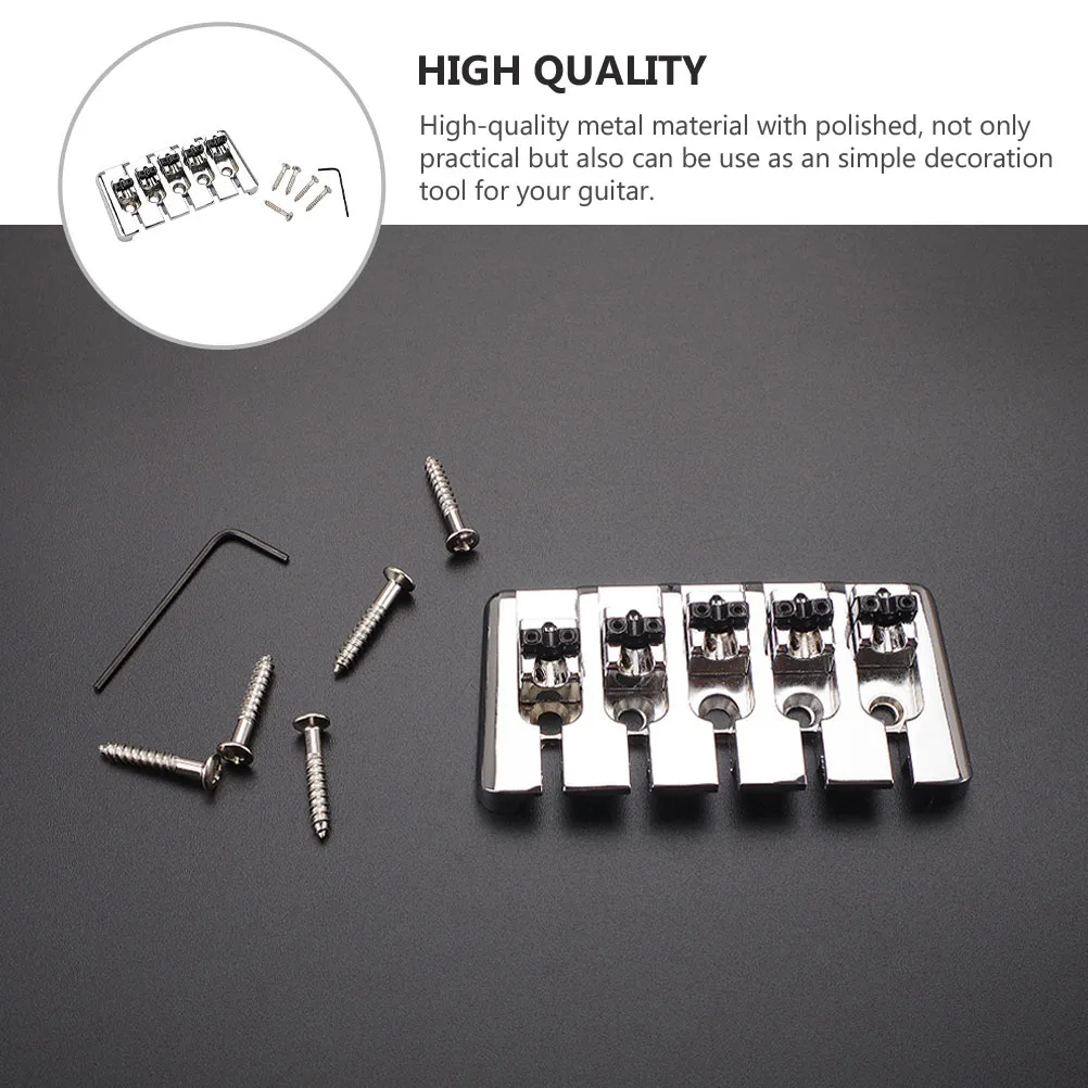 

Five-string Pull-up Board Guitar Tailpiece and Bridge Electric Accessories Bass Metal Professional