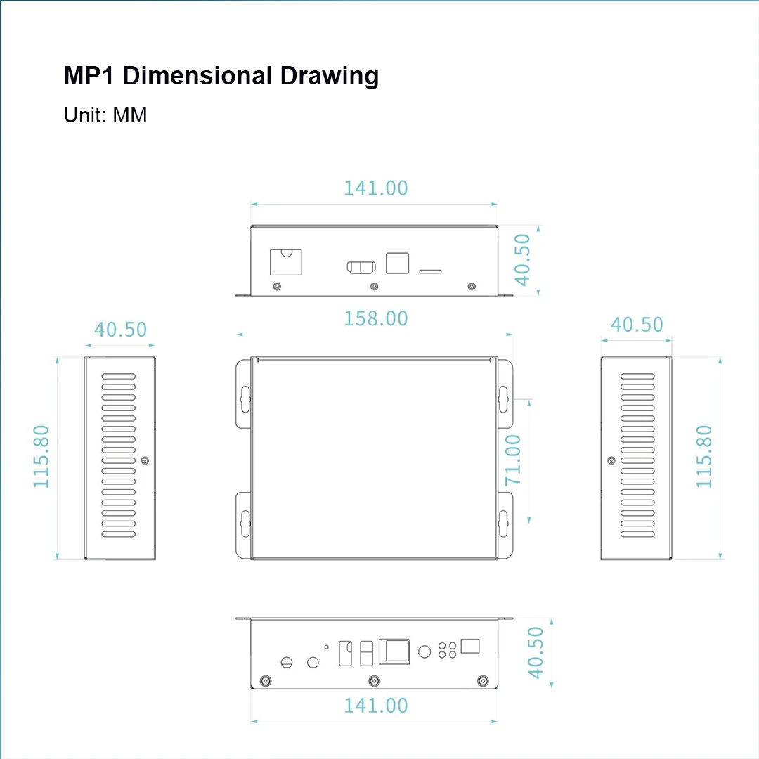 MP1 MP2 Full-color Networked Playback Box LED Screen Control System Asynchronous Supports WIFI