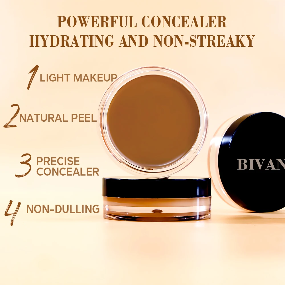 Flawless Matte Foundation Cream Full Coverage, Long-Lasting Moisture, Oil Control & Color Correction Waterproof Concealer Cream