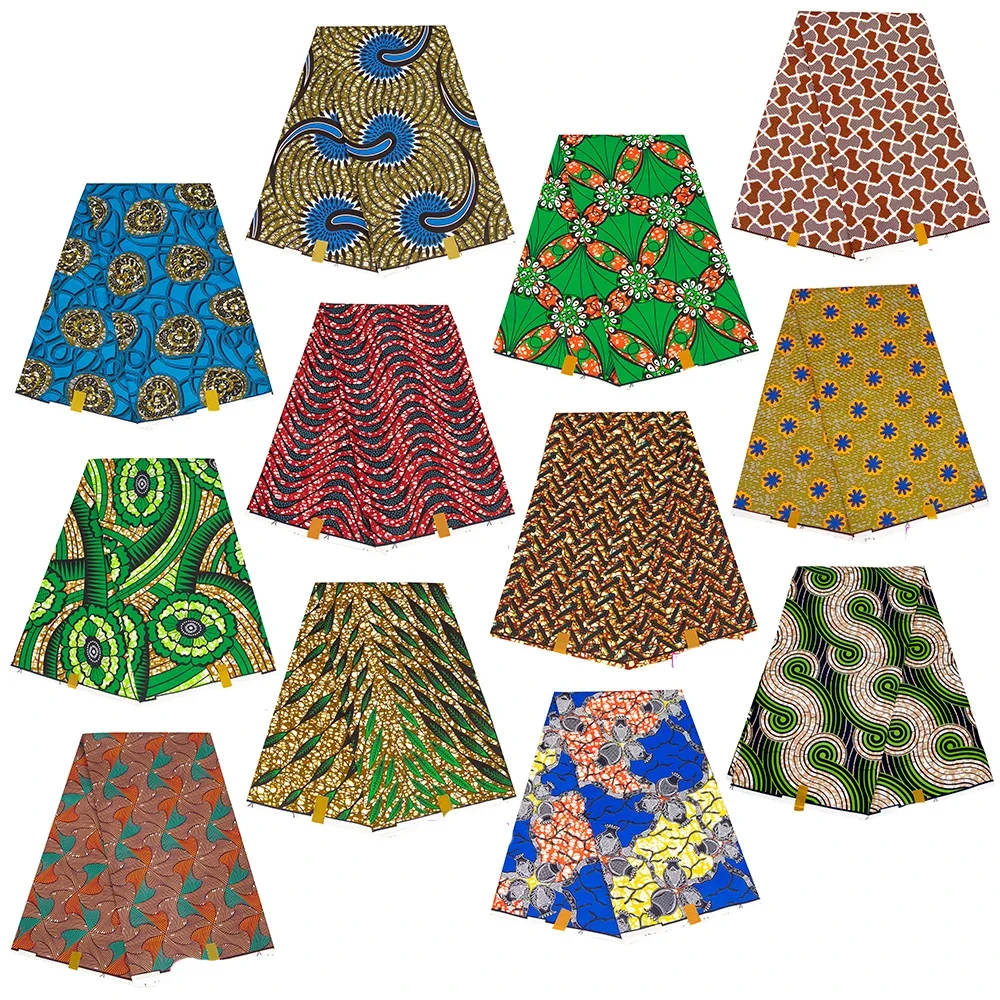

Ankala High Quality Double-Sided Wax Print Fabric for African Party Dresses and DIY Sewing Crafts S-1