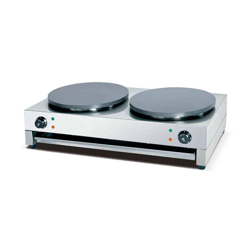 Good quality none-stick double plate crepe maker commercial crepe pancake maker with stainless steel