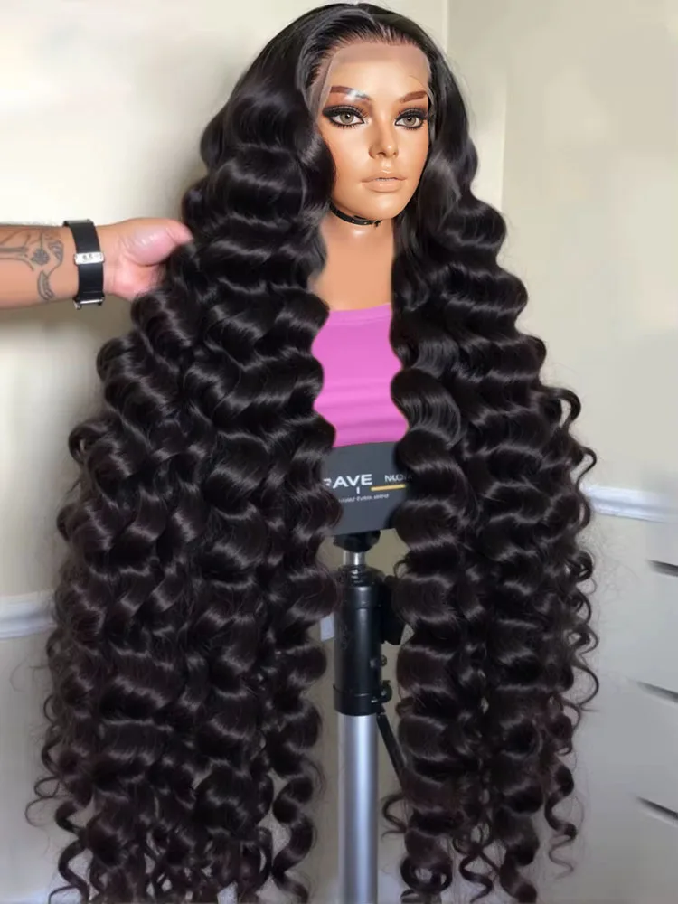 

Lakeisha HD Loose Wave Human Hair Wigs 13x6 Lace Front Wig 30 40 Inch Raw Peruvian Curly Lace Frontal Remy Raw For Black Women