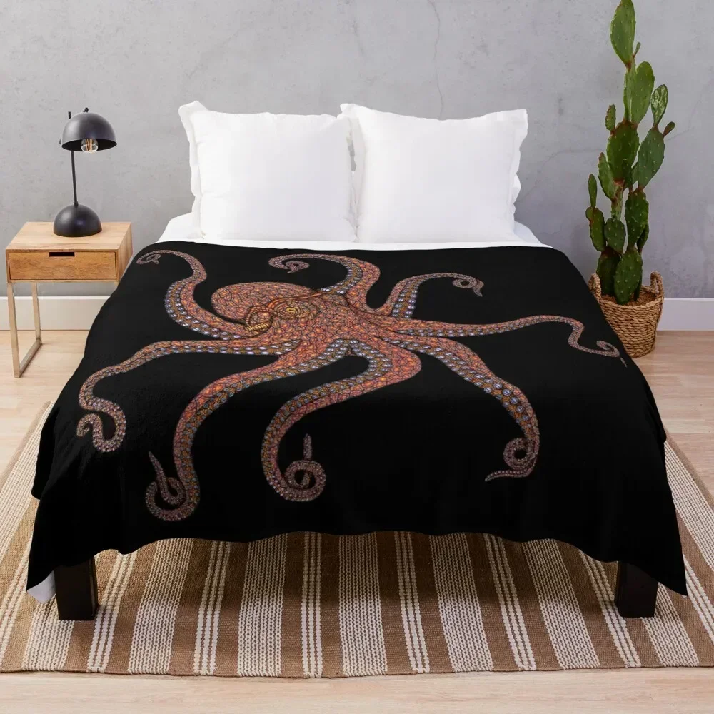 

Spirit Animal Octopus Throw Blanket Outdoor Soft Blanket for Picnic Beach Camping