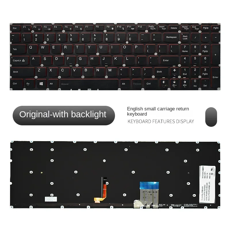 Replacement applicable for  Lenovo Y50P Y50-70 Y50-70AS Y50-80 Y50-70AM Y70P-70 Laptop keyboard