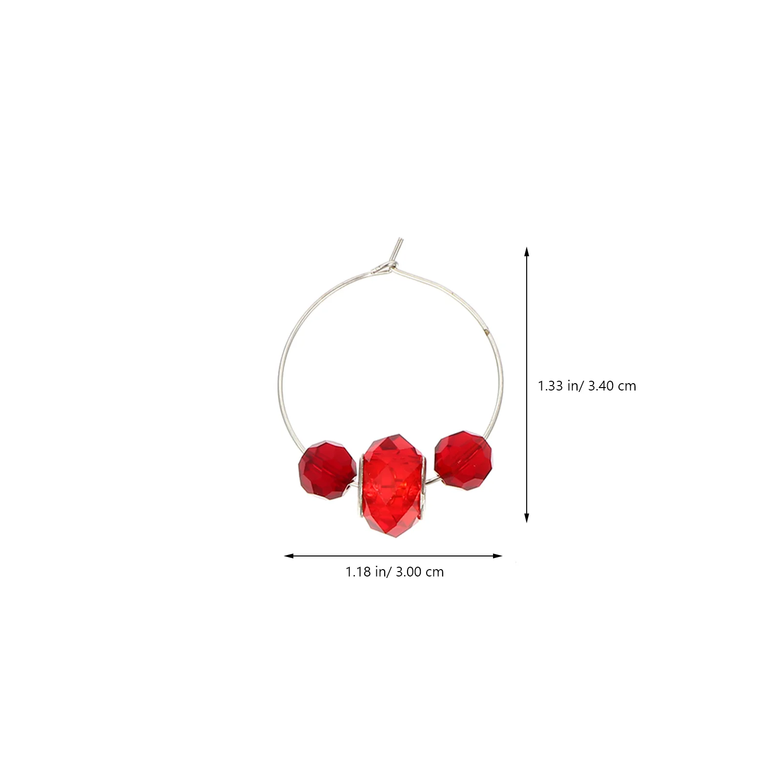 

6Pcs Wine Glass Hanging Rings Beads Charms Unique Colors Party Drink Markers Bars Restaurants Wine Supplies Beads Glass Marker
