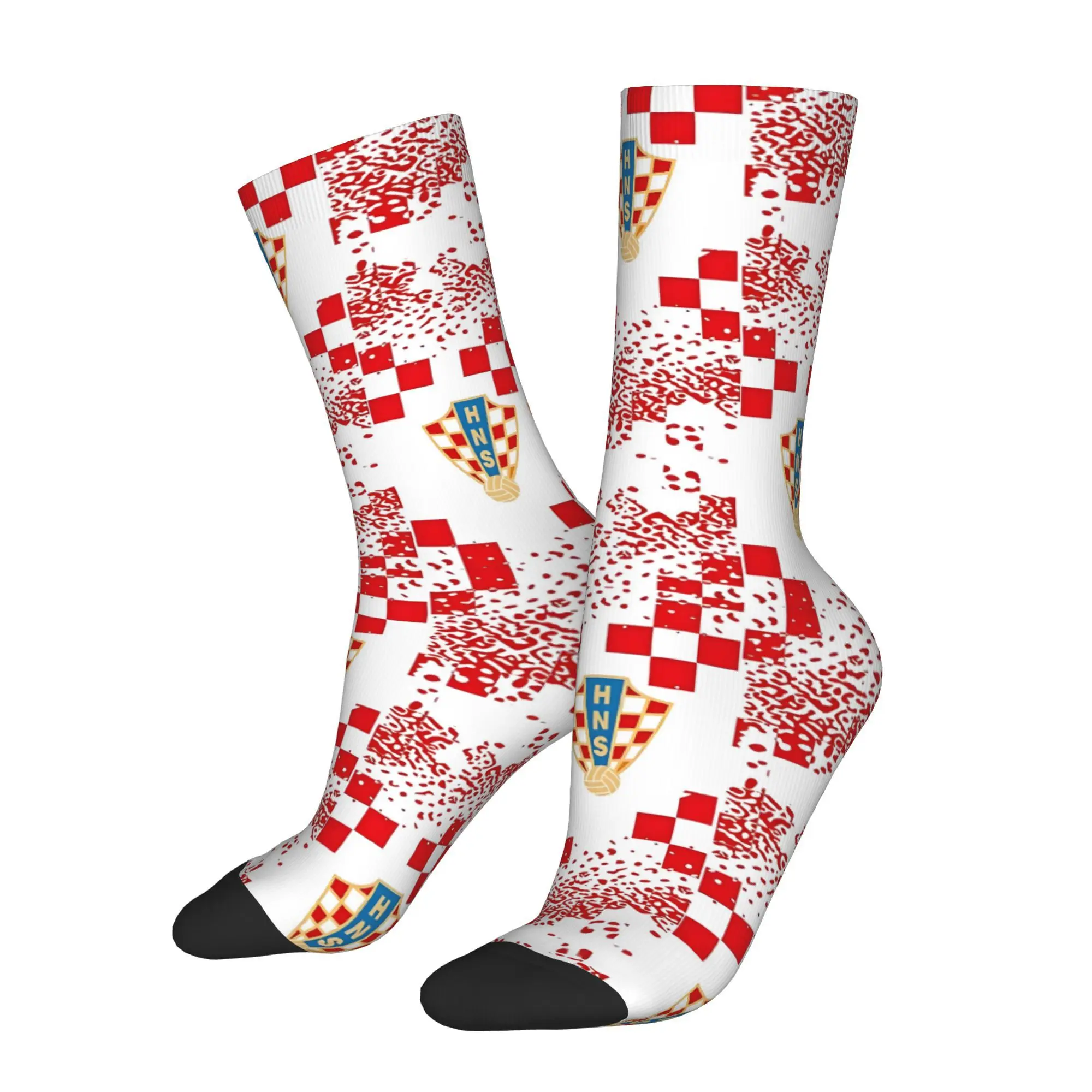 

Забавные носки для мужчин, хорватские носки с узором в стиле хип-хоп, винтажные носки с принтом «Счастливое качество», новинка, подарок