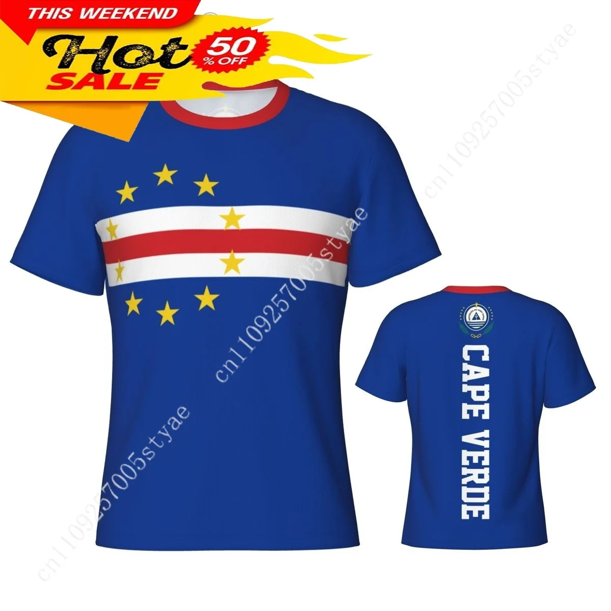 Cape Verde Flag Cape Verdean T Shirt Men Tee 3D Sports Jersey Fashion Soccer Clothes Football Fans Gift Patriotic T-shirt TShirt
