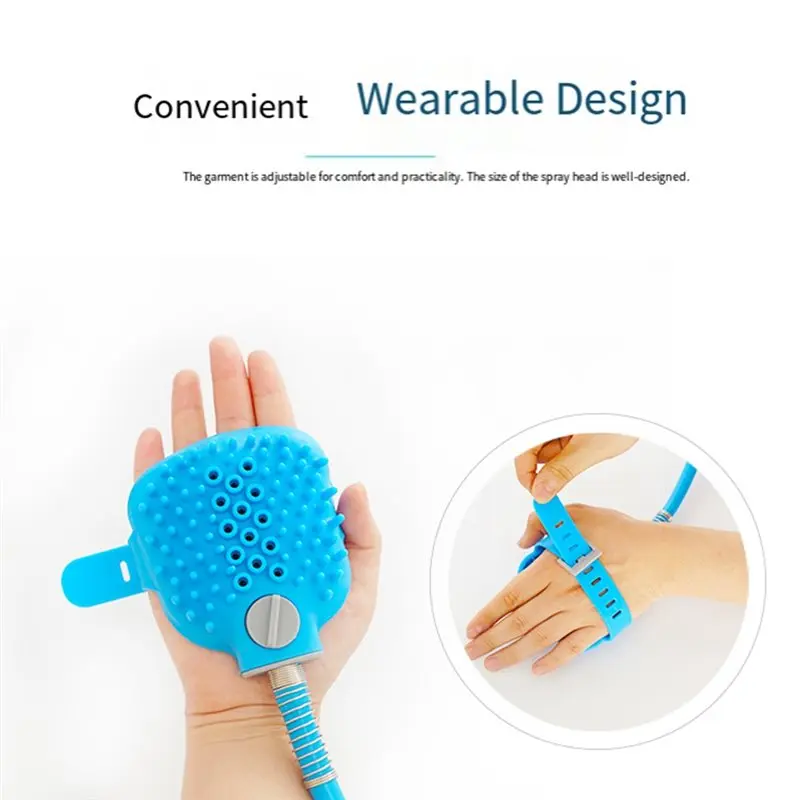 24-Hour Delivery Indoor Outdoor Multi-Function Pet Shower Nozzle Silicone Massage Tool For Dogs Cats Bathing Accessory