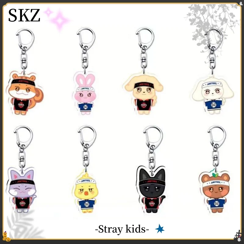 

SKZOO transparent acrylic key chain Dwaekki stray kids same animal anime cartoon cute pendant lovers bag pendant