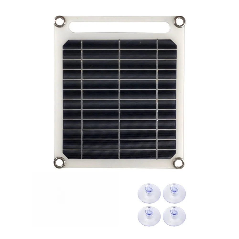 Portable Solar Module 6W Solar Panel Monocrystalline Silicon IP65 Waterproof Rating Epoxy Resin Lamination Dual Charging Ports