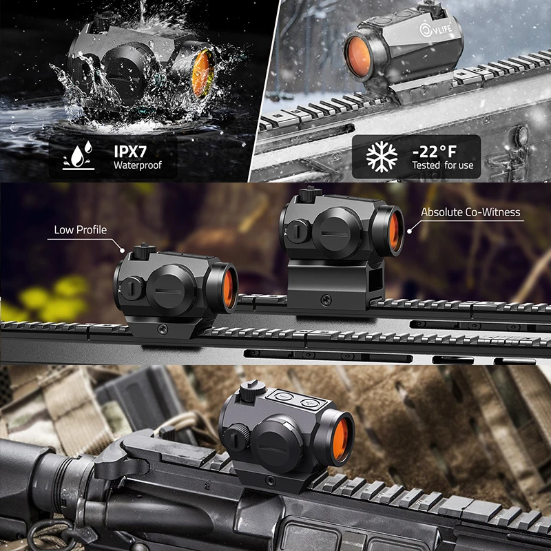 Red Dot sight 2MoA mouvement éveillé optique portée 10 luminosité Picatinny Rail tactique chasse fusil accessoires