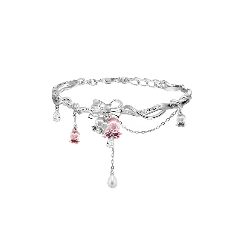 MASW Original Design Sweet Korean Temperament Cute Flower Bracelet For Women Party Gifts Modern Jewelry Pretty Ear Accessories