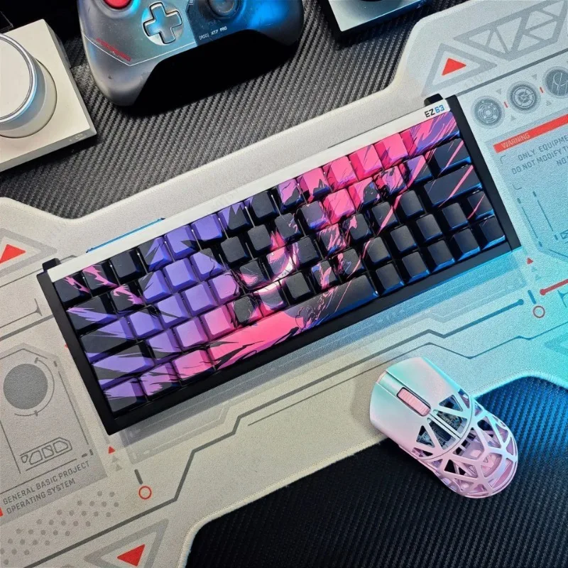 pokemon-anime-gengar-keycap-side-engraved-translucent-127keys-original-height-pbt-sublimation-mechanical-keyboard-customize-keys
