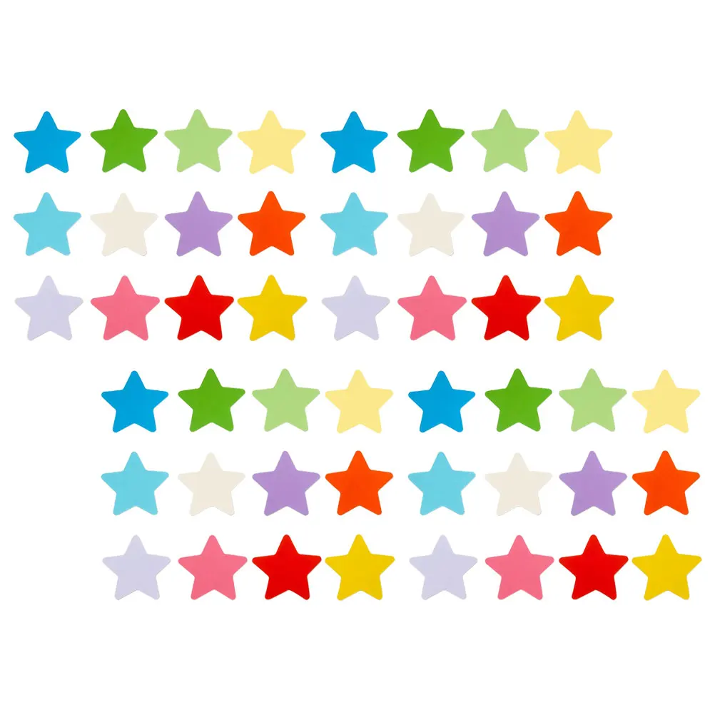 

12 Pcs Writable Star Cards Paper Cutouts for Bulletin Board Child Kids Desk Accessories Long Lasting Color DIY Friendly