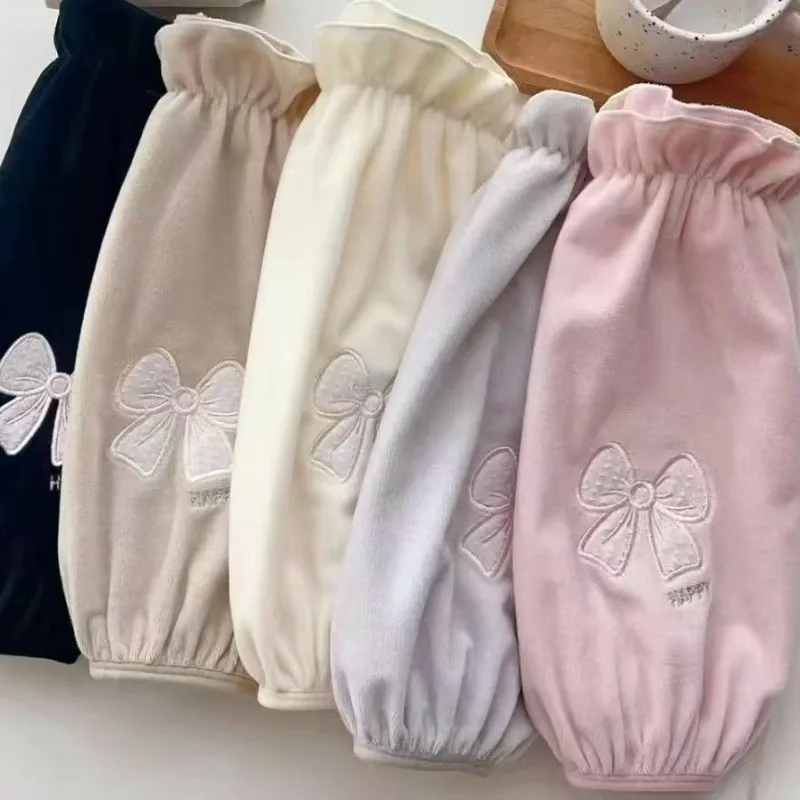 Fundas de chaqueta de plumón para mujer para otoño e invierno, mangas de brazo a prueba de suciedad para oficina, puños protectores de trabajo para estudiantes