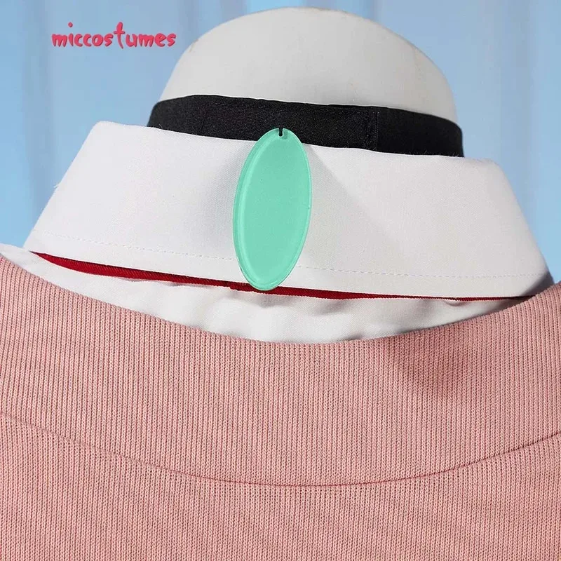 25COSMiccostumes 여성용 모모 코스프레 의상 학교 유니폼 셔츠 블라우스 세트 (Pleated 스커트 Bowtie 포함)