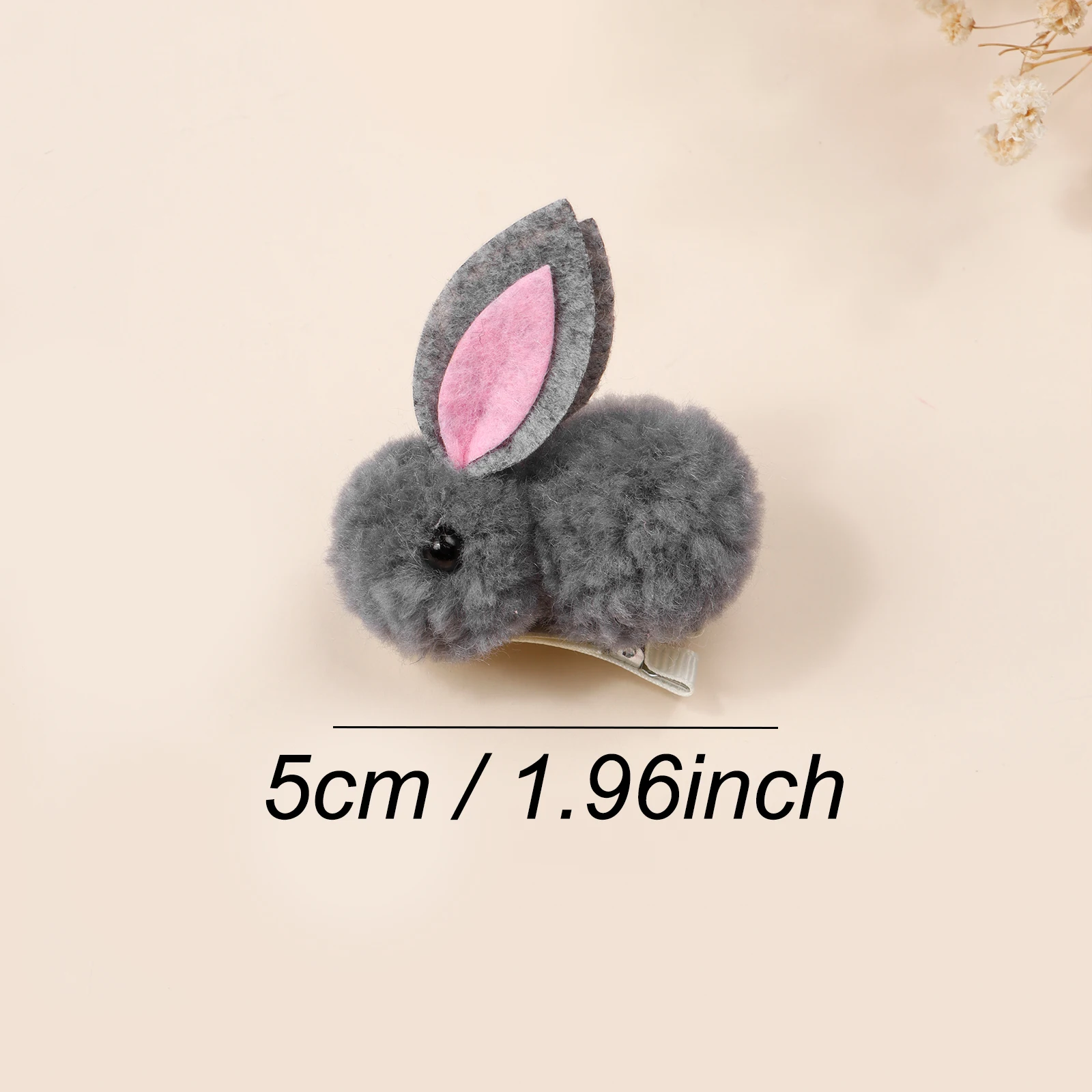 6 قطعة محاكاة القطيفة ثلاثية الأبعاد مشبك شعر الأرنب فتاة تأثيري لطيف أغطية الرأس للأطفال بدون شعر الانفجارات كليب إكسسوارات الشعر هدية