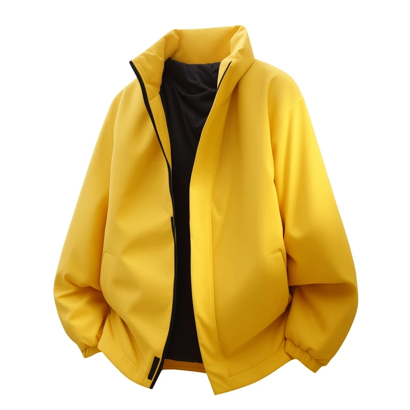 رجل جودة عالية القطن وسادة مبطنة رشاقته معطف دافئ الخريف الشتاء جديد بلون موضة الترفيه الكورية نمط ملابس رجالي #5