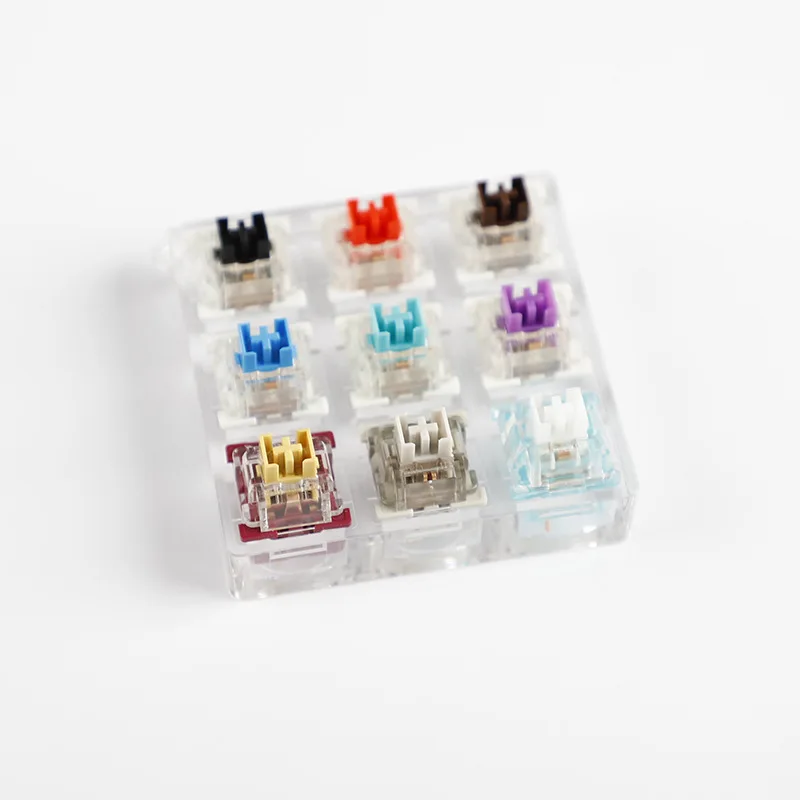 

Switch Tester Cherry MX Kailh Outemu Switch black red brown blue 9 Key Translucent Keycaps Mechanical Keyboard Tester