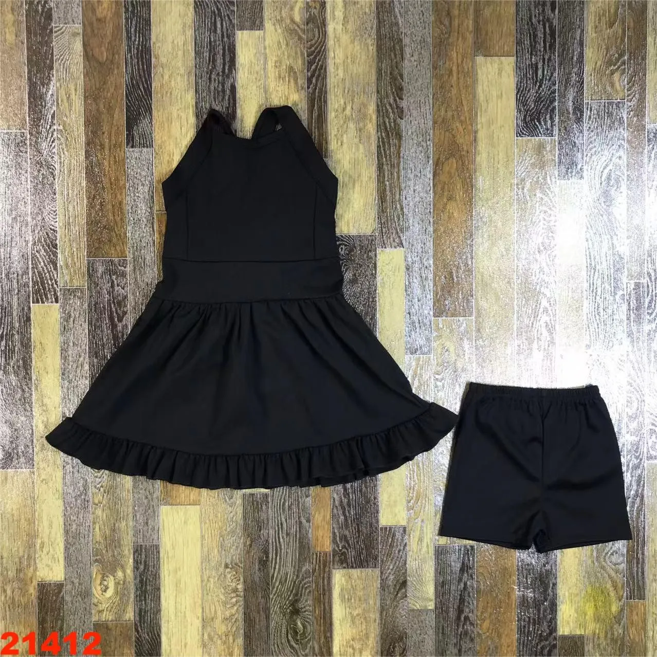 Terno elástico para bebês, vestido de ioga, mais shorts, roupas infantis, corrida ao ar livre, grande, algodão, boutique