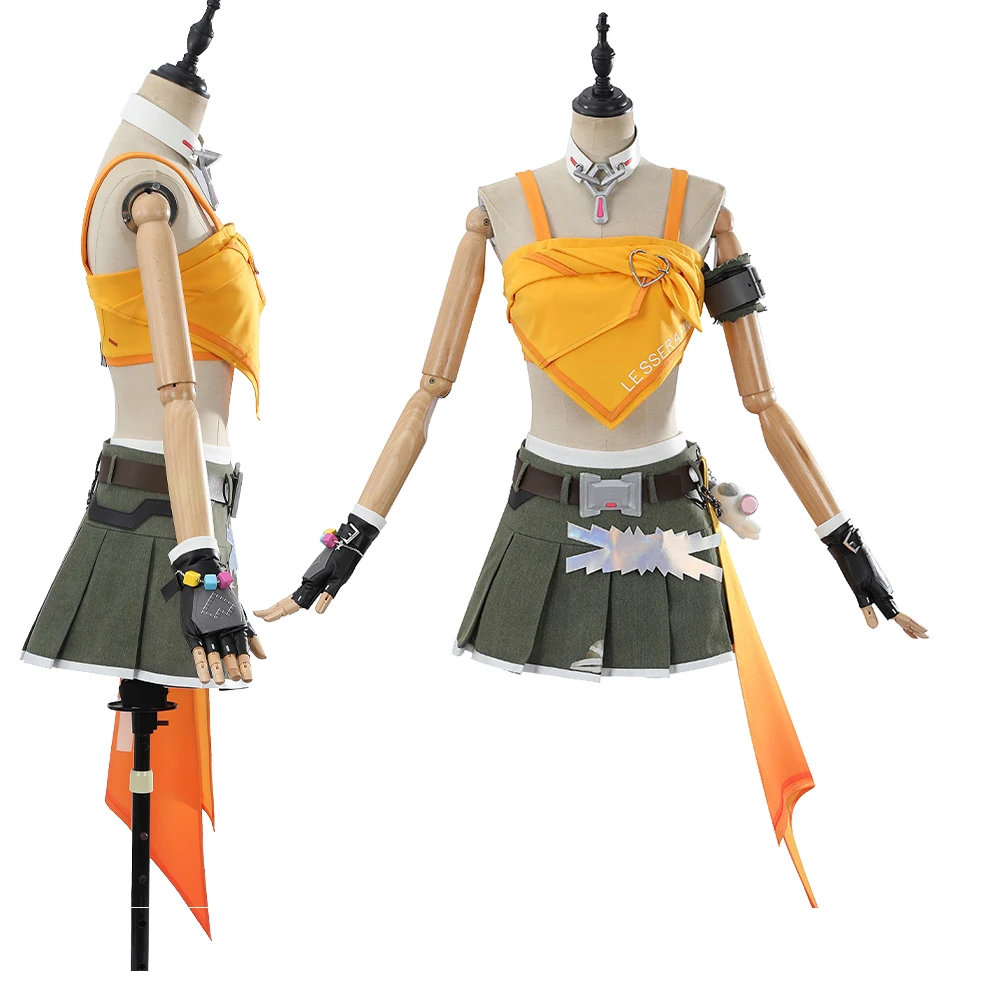 

Mercy Cosplay Angela Fantasia Ziegler Costume OW Disguise Women Vest Skirt Belt Gloves Outfits Halloween Carnival Party Suit