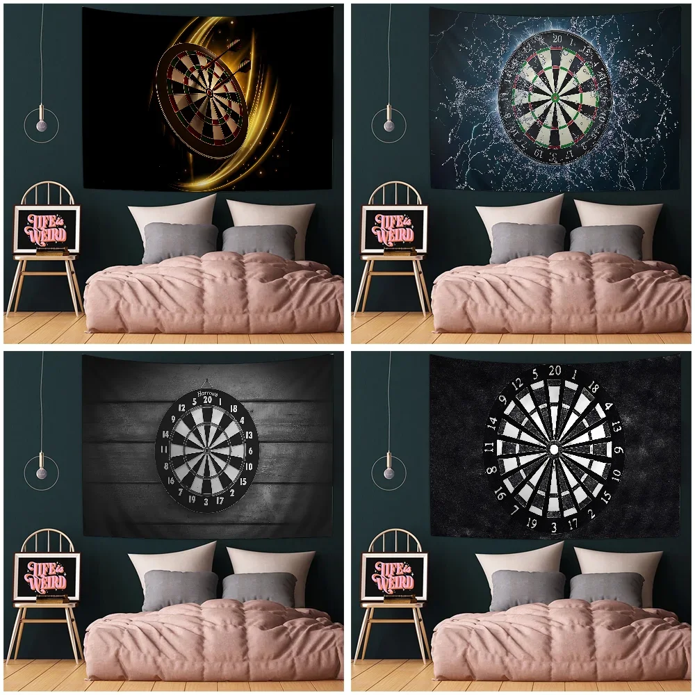 DARTS Dartscheibe Pfeil Ziel Anime Wandteppich Hippie Blume Wandteppiche Wohnheim Dekor Günstige Hippie Wandbehang