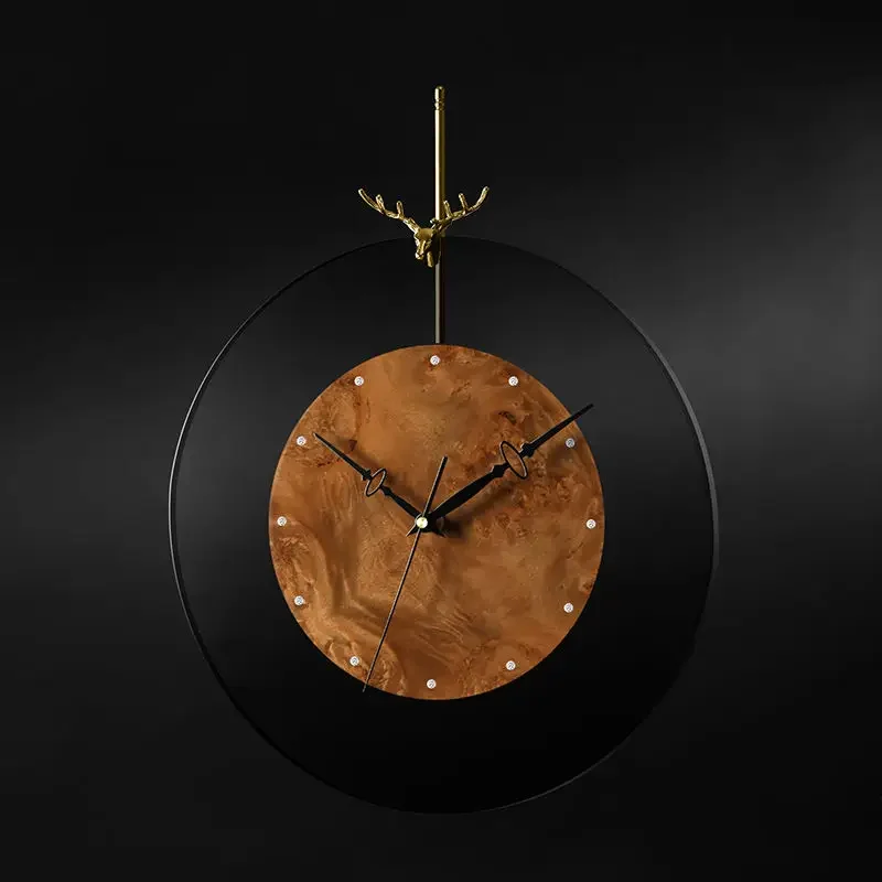 Modern Luxury Silent Wall Clock Creative Spanish Style Home Decoration Living Room Sofa Side Hanging Watch And Figurine
