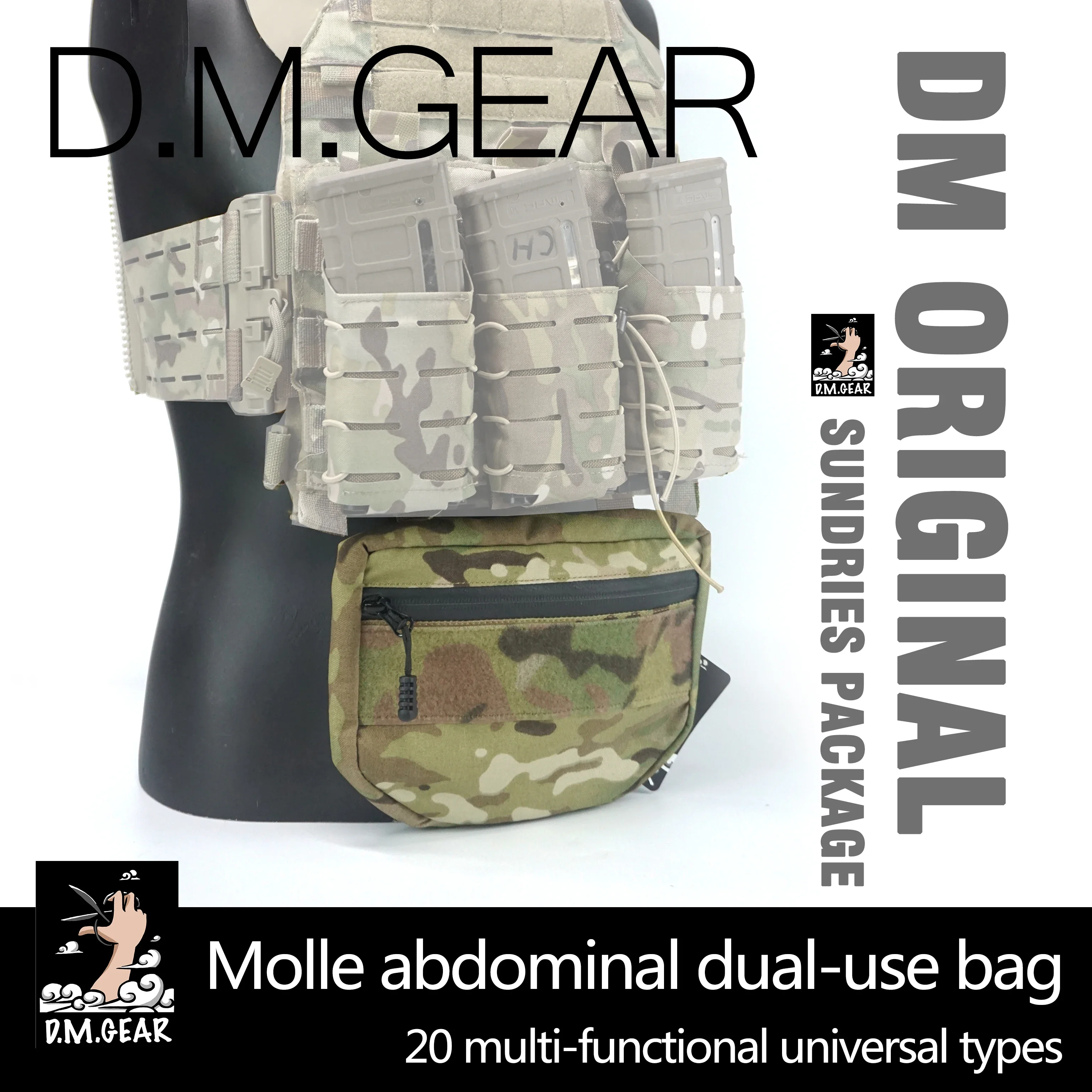 

DMGear Camouflage Tactical Vest Universal Sundries Bag Molle Dual-use Belly Bag Men And Women Hunting Outdoor Supplies